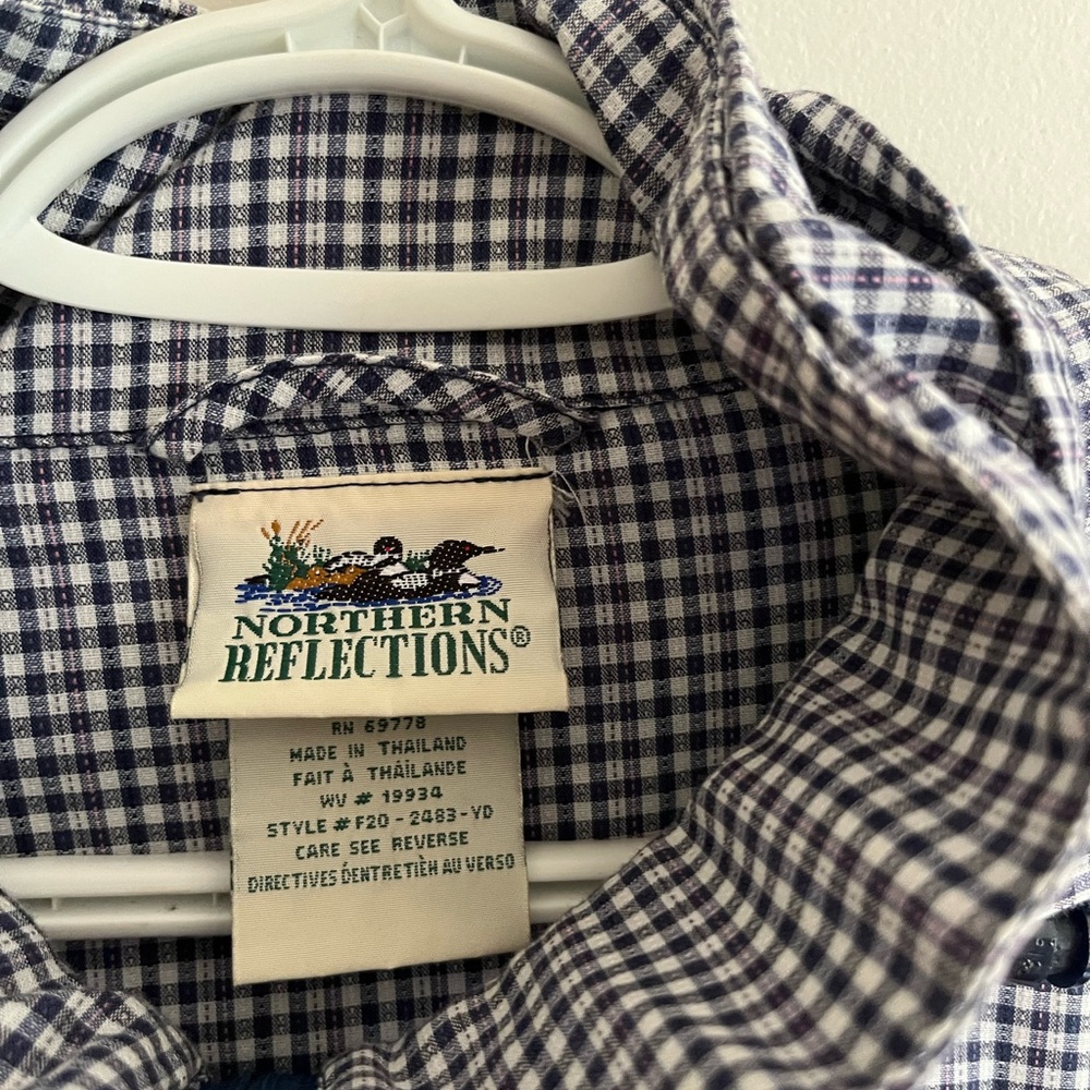 Northern Reflections Vintage Checkered Hooded Jacket - Small - Picture 3 of 7